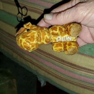 PEZ PETZ Plush Giraffe Dispenser Keychain Vintage VGC